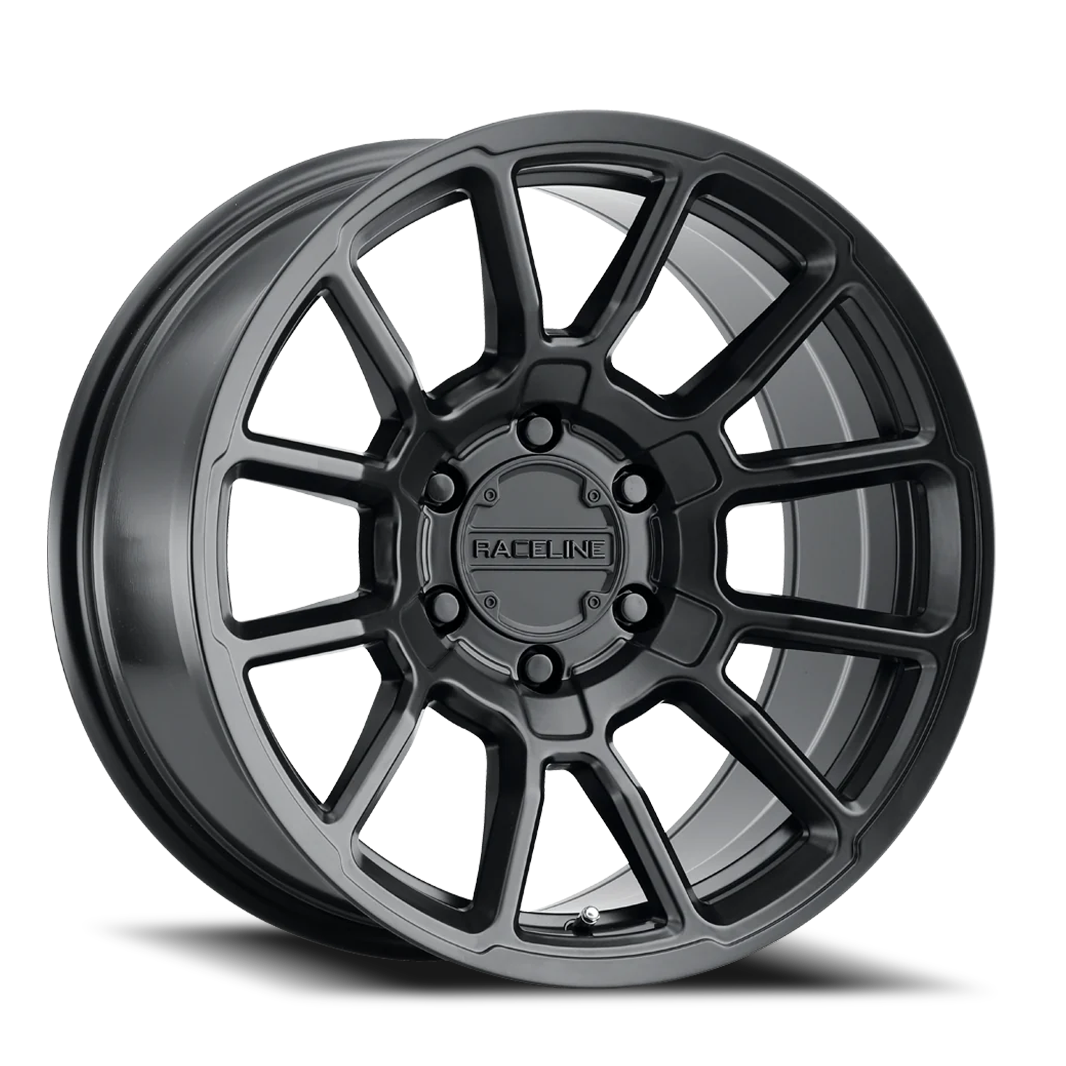 RACELINE | Aluminum Wheels | Aluminum Wheels 20x10 Gauge 950B Satin Black Multi Spoke -19 Offset 5 on 127 Bolt Pattern 78.1 Bore Raceline | 950B-21050-19