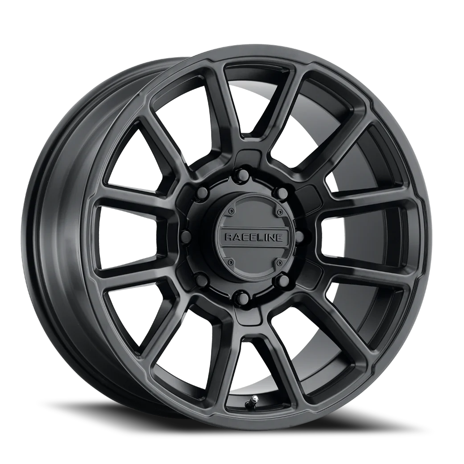 RACELINE | Aluminum Wheels | Aluminum Wheels 20x10 Gauge 950B Satin Black Multi Spoke -19 Offset 8 on 165.1 Bolt Pattern 125.2 Bore Raceline | 950B-21080-19