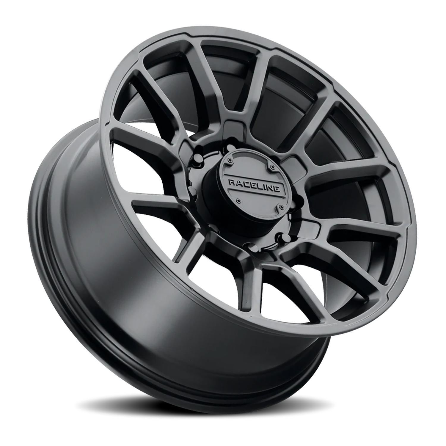 RACELINE | Aluminum Wheels | Aluminum Wheels 20x10 Gauge 950B Satin Black Multi Spoke -19 Offset 8 on 165.1 Bolt Pattern 125.2 Bore Raceline | 950B-21080-19