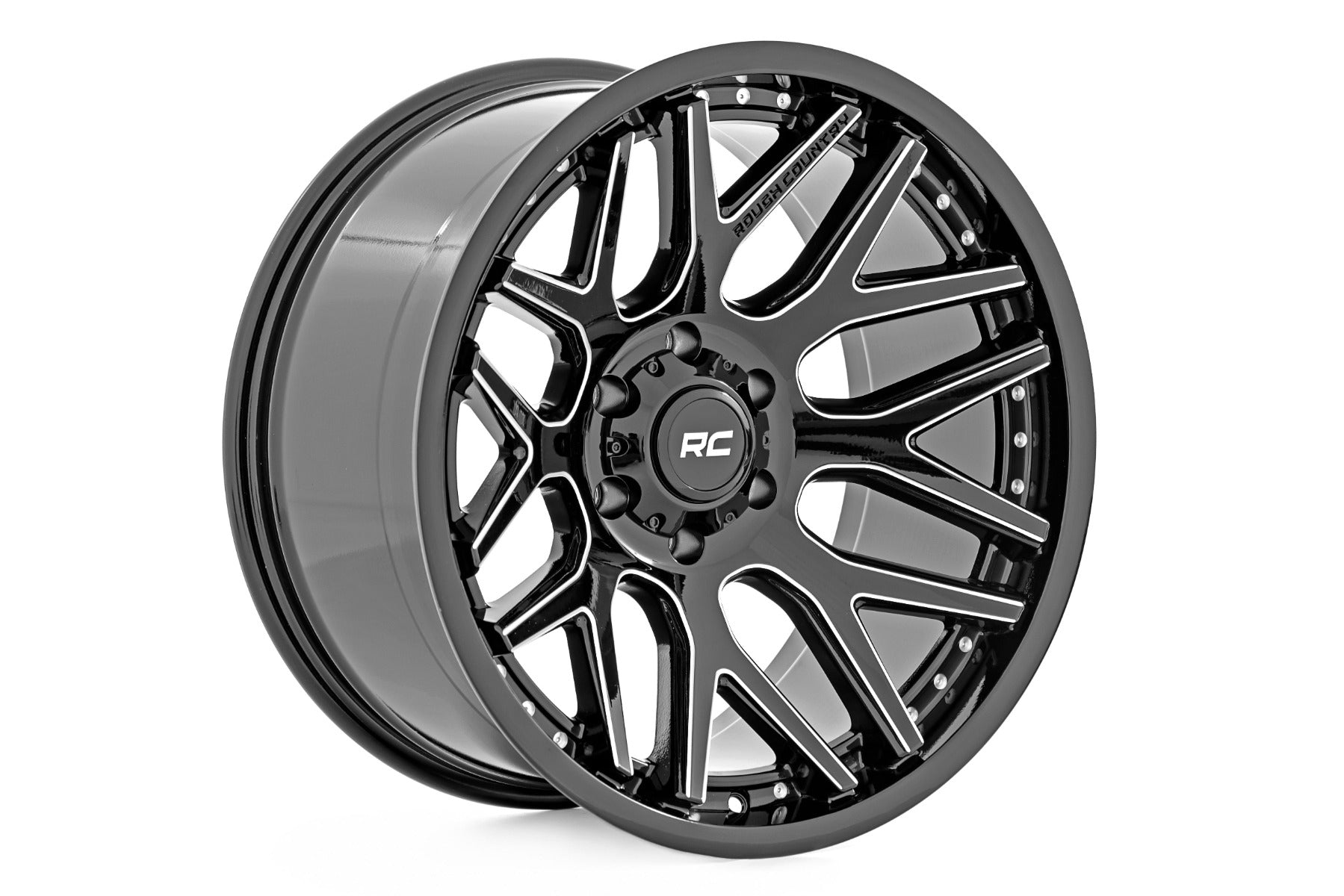 95 Series Wheel Machined One-Piece Gloss Black 20x10 5x4.5 -19mm Rough Country