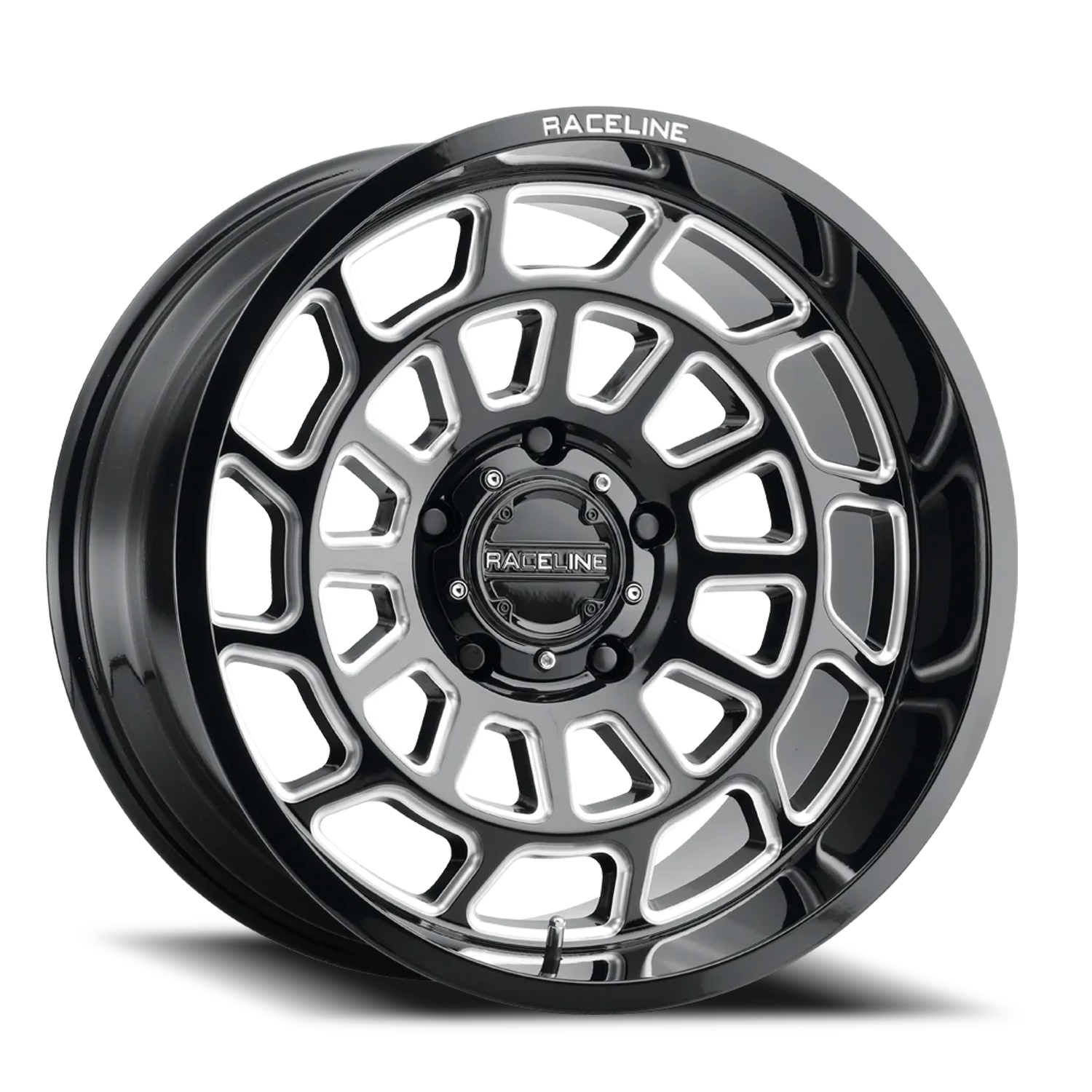 RACELINE | Aluminum Wheels | Aluminum Wheels 22x12 Warp 955M Milled Gloss Black -44 Offset 8 on 165.1 Bolt Pattern 125.2 Bore Raceline | 955M-221280-44