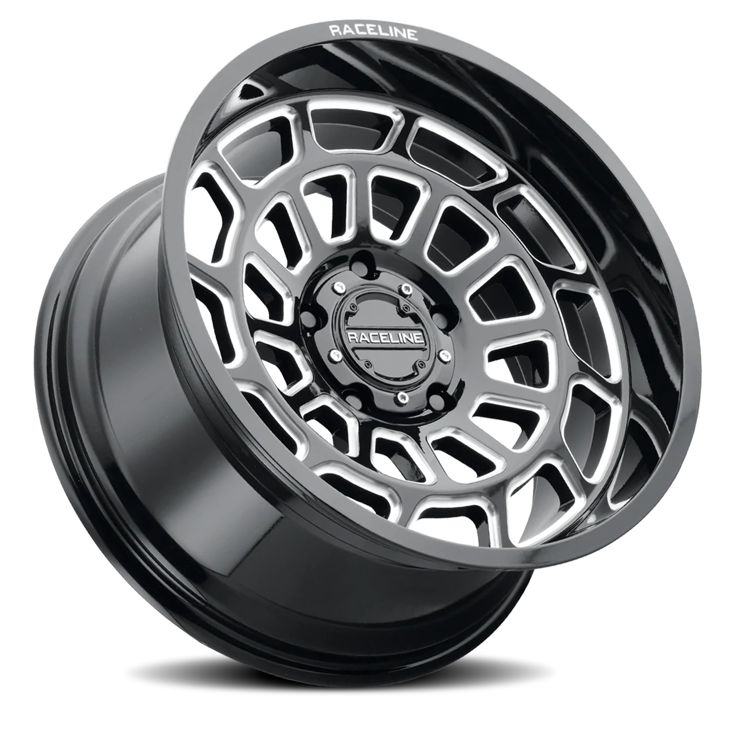 RACELINE | Aluminum Wheels | Aluminum Wheels 22x12 Warp 955M Milled Gloss Black -44 Offset 8 on 165.1 Bolt Pattern 125.2 Bore Raceline | 955M-221280-44