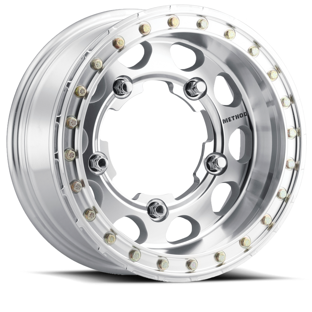 METHOD WHEELS | Aluminum Wheels 15x4.5 Buggy Beadlock MR103 Bolt Pattern 5 On 205 Offset -25 Lip Size 2.05 Raw Machined Method | MR10354519325B