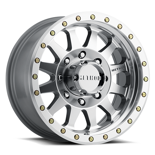 METHOD WHEELS | Aluminum Wheels 20x10 Double Standard MR304 Bolt Pattern 8 On 165.1 Offset -18 Lip Size 3.9 Machined SL Clear Coat Method | MR30421080318N