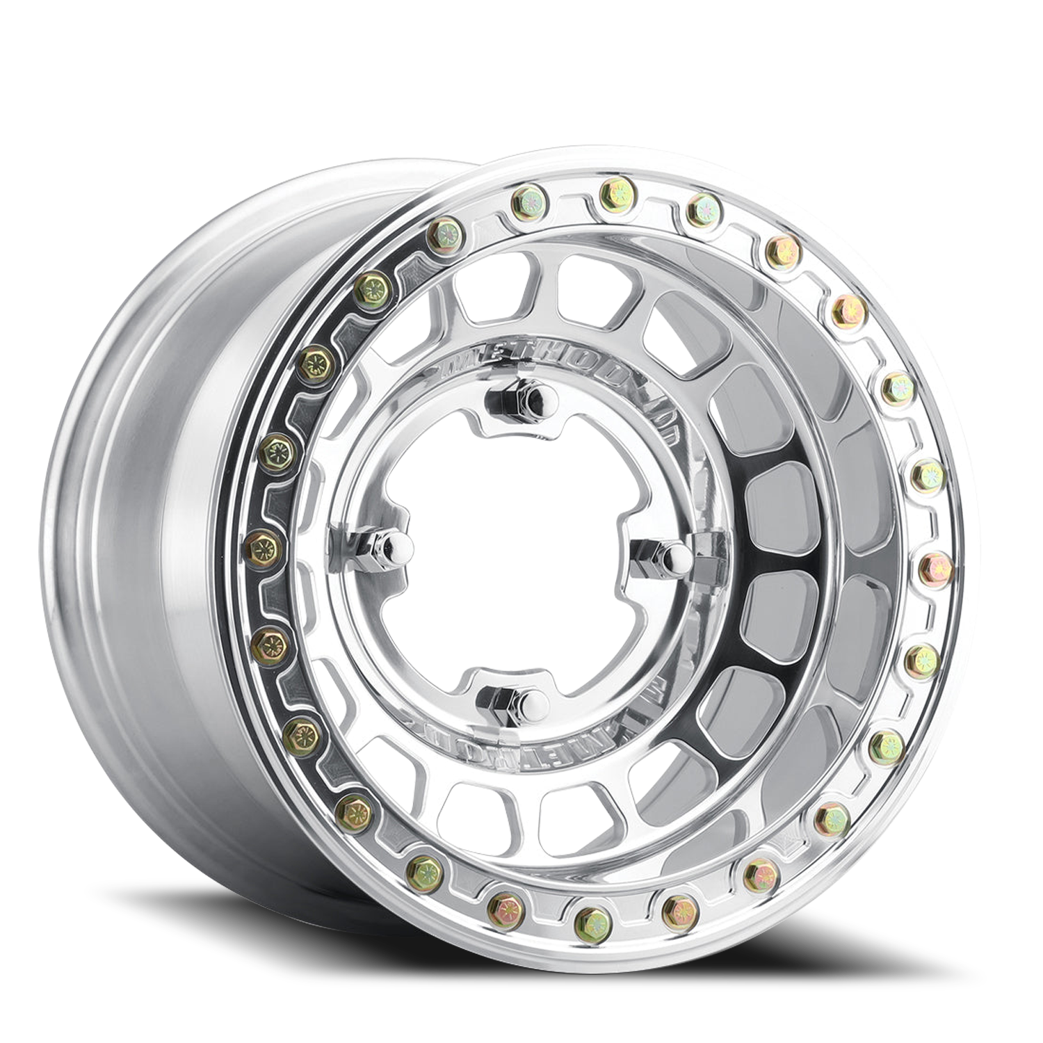 METHOD WHEELS | Aluminum Wheels 15x10 MR413 Beadlock UTV Bolt Pattern 5 On 114.3 Offset 0 Lip Size 3.31 Polished Method | MR413510121155B