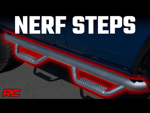 Rough Country | Nerf Bars | Nerf Steps Wheel to Wheel 4 Door Ford Bronco 4WD 21-Up Rough Country | RCF21584D