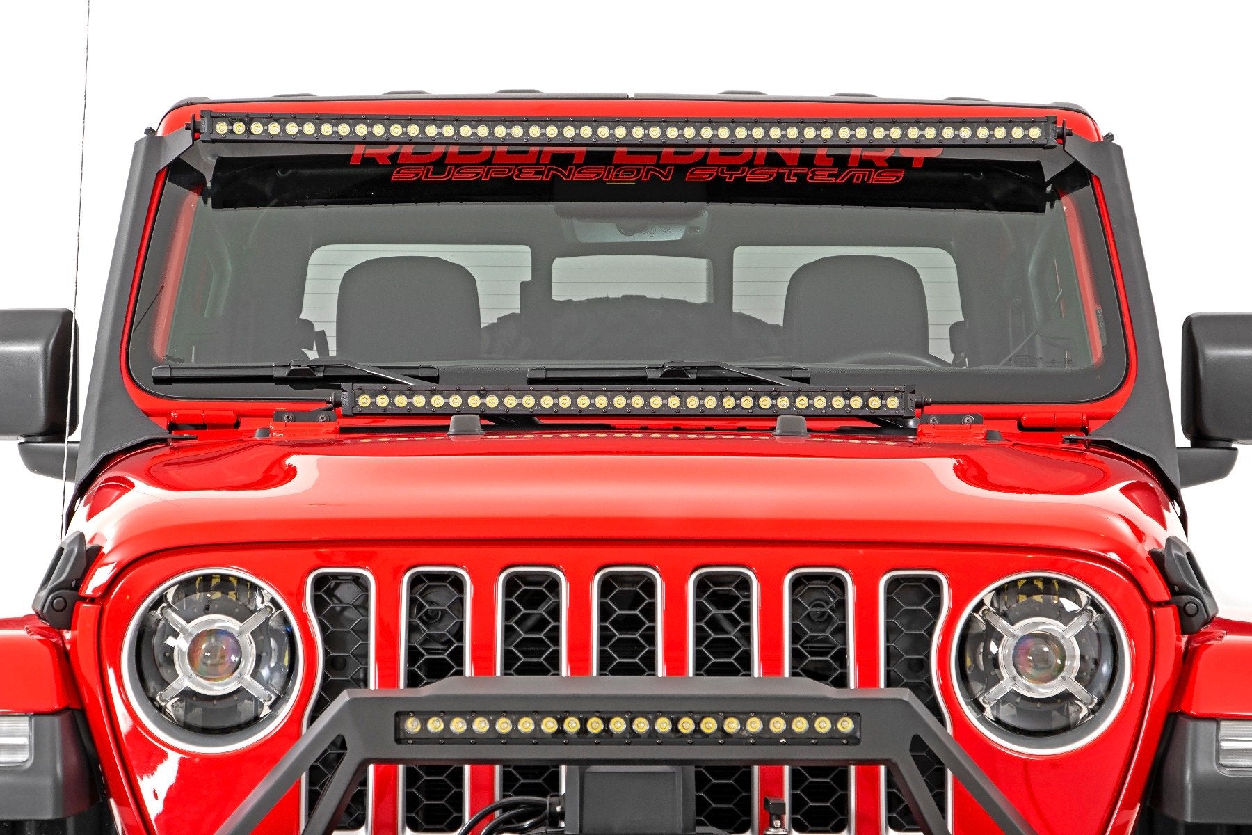 Jeep 9-Inch LED Projection Headlights 18-20 Wrangler JL/JLU, 20-Present Gladiator JT Rough Country