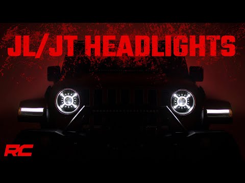 Rough Country | Headlights | Jeep 9-Inch LED Projection Headlights 18-20 Wrangler JL/JLU, 20-Present Gladiator JT Rough Country | RCH5100