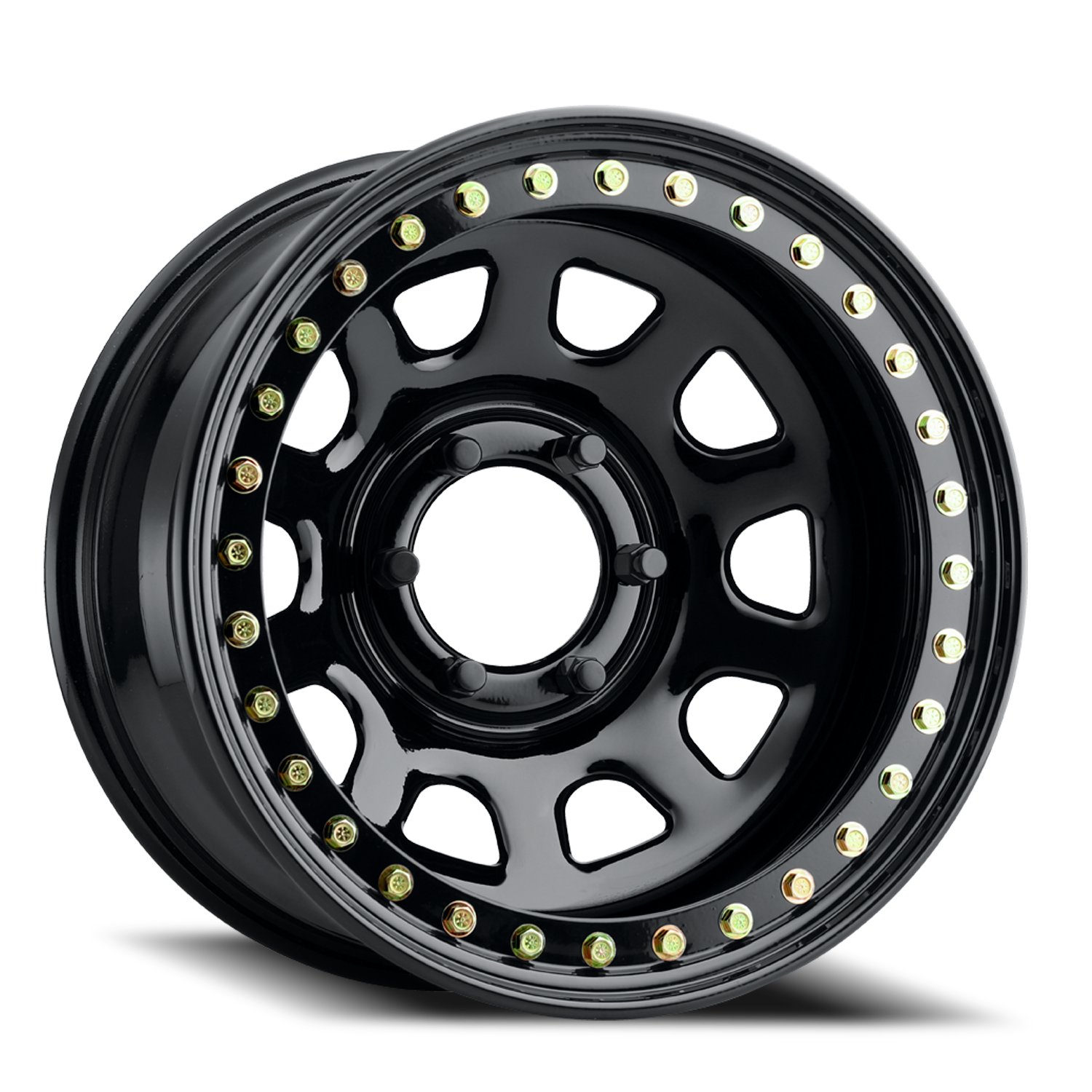 RACELINE | Aluminum Wheels | Aluminum Wheels 15x10 Black Daytona RT51 Gloss Black Beadlock -44 Offset 5 on 114.3 Bolt Pattern 83.82 Bore Raceline | RT5150012