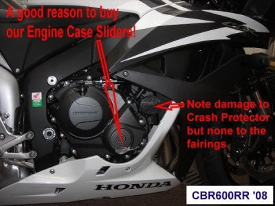 RG.ECS0030BK Engine Case Slider RHS, Honda CBR 600 RR '07-'08
